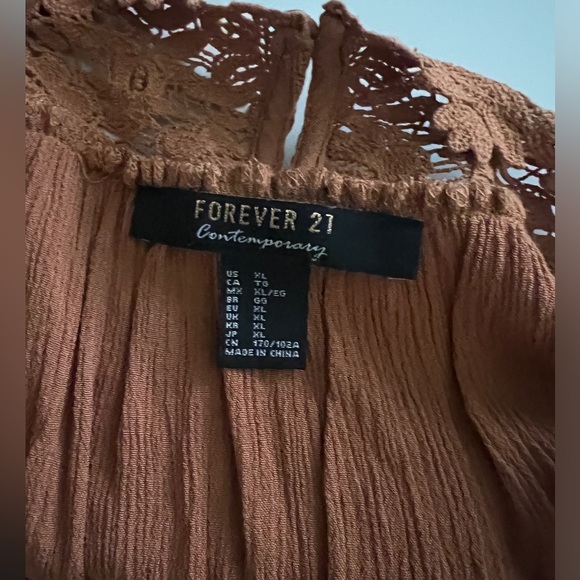 Forever 21 Stappy Burnt Orange Dress (Size: XL) - Picture 5 of 6